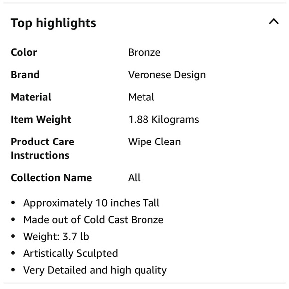 Veronese Design Steampunk Stiletto Hill Ironopolis Cold Cast Bronze 10 Inch Tall - Picture 11 of 11